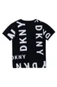 Дитяча бавовняна футболка Dkny чорний