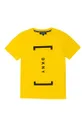 жовтий Дитяча бавовняна футболка Dkny Для хлопчиків