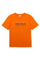 pomarańczowy Boss T-shirt bawełniany dziecięcy J25L52.114.150 Chłopięcy