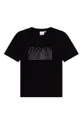 czarny Boss T-shirt bawełniany dziecięcy J25L54.126.150 Chłopięcy