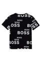 Boss - T-shirt bawełniany dziecięcy J25L58.162.174 czarny