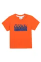 pomarańczowy Boss T-shirt bawełniany dziecięcy J05869.74.81 Chłopięcy