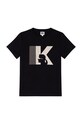 Karl Lagerfeld Tricou de bumbac pentru copii print negru Z25308.126.150