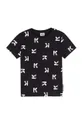 czarny Karl Lagerfeld T-shirt bawełniany dziecięcy Z25305.162.174 Chłopięcy