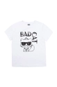 biały Karl Lagerfeld T-shirt bawełniany dziecięcy Z25303.90.108 Chłopięcy