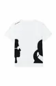 Karl Lagerfeld T-shirt bawełniany dziecięcy Z25301.114.150 biały