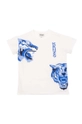 beżowy Kenzo Kids T-shirt bawełniany dziecięcy Chłopięcy