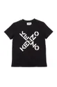 čierna Detské bavlnené tričko Kenzo Kids Chlapčenský