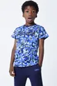 fioletowy Kenzo Kids T-shirt bawełniany dziecięcy Chłopięcy
