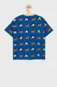 Detské bavlnené tričko United Colors of Benetton x Disney modrá