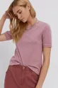 różowy Jacqueline de Yong T-shirt bawełniany