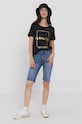 Only T-shirt bawełniany 15243863 czarny AW21