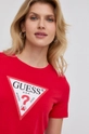 czerwony Guess T-shirt W1YI1B.I3Z11