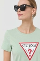 πράσινο Βαμβακερό μπλουζάκι Guess