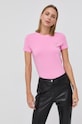 Guess T-shirt W1YI0Z.J1311 z elastanem różowy W1YI0Z.J1311