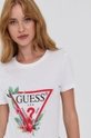 biały Guess T-shirt bawełniany