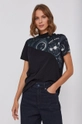 czarny Desigual T-shirt 21WWTK84