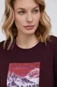 burgundské Bavlnené tričko Tommy Hilfiger