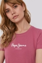 różowy Pepe Jeans T-shirt New Virginia