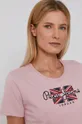 różowy Pepe Jeans T-shirt Zaidas