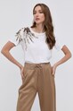 Patrizia Pepe T-shirt bawełniany 2M4180.A9R4 biały AW21