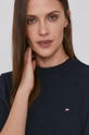 granatowy Tommy Hilfiger T-shirt bawełniany