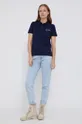 Lacoste T-shirt bawełniany PF7250 granatowy