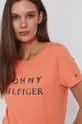 oranžová Bavlnené tričko Tommy Hilfiger