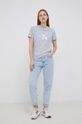 Pamučna majica Calvin Klein Jeans svijetlo siva