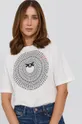 бежевий Pinko - Бавовняна футболка