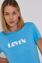 niebieski Levi's T-shirt bawełniany Damski