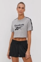 szary Reebok T-shirt GQ3883 Damski