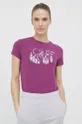 μωβ Αθλητικό μπλουζάκι Viking Lenta Γυναικεία