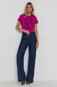 Karl Lagerfeld T-shirt bawełniany 215W1710 różowy