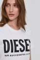 biały Diesel T-shirt bawełniany