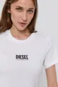λευκό Βαμβακερό μπλουζάκι Diesel