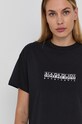 Napapijri T-shirt bawełniany czarny NP0A4FSO