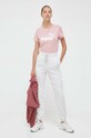 Puma t-shirt bawełniany 586774 różowy AW23