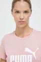 ružová Bavlnené tričko Puma
