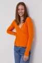 Tričko s dlhým rukávom Scotch & Soda oranžová