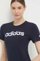 тёмно-синий Хлопковая футболка adidas H07833