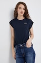 Bavlněné tričko Pepe Jeans Bloom námořnická modř PL504821.594