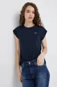 mornarsko modra Bombažna kratka majica Pepe Jeans Bloom