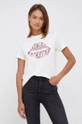 biały Pepe Jeans T-shirt Lips Damski