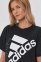 czarny adidas T-shirt bawełniany GR9603