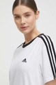 білий Бавовняна футболка adidas