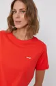 červená Bavlnené tričko Wrangler