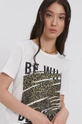 biały Jacqueline de Yong T-shirt bawełniany