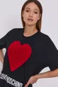 czarny Love Moschino T-shirt