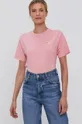 Βαμβακερό μπλουζάκι Fila ροζ
